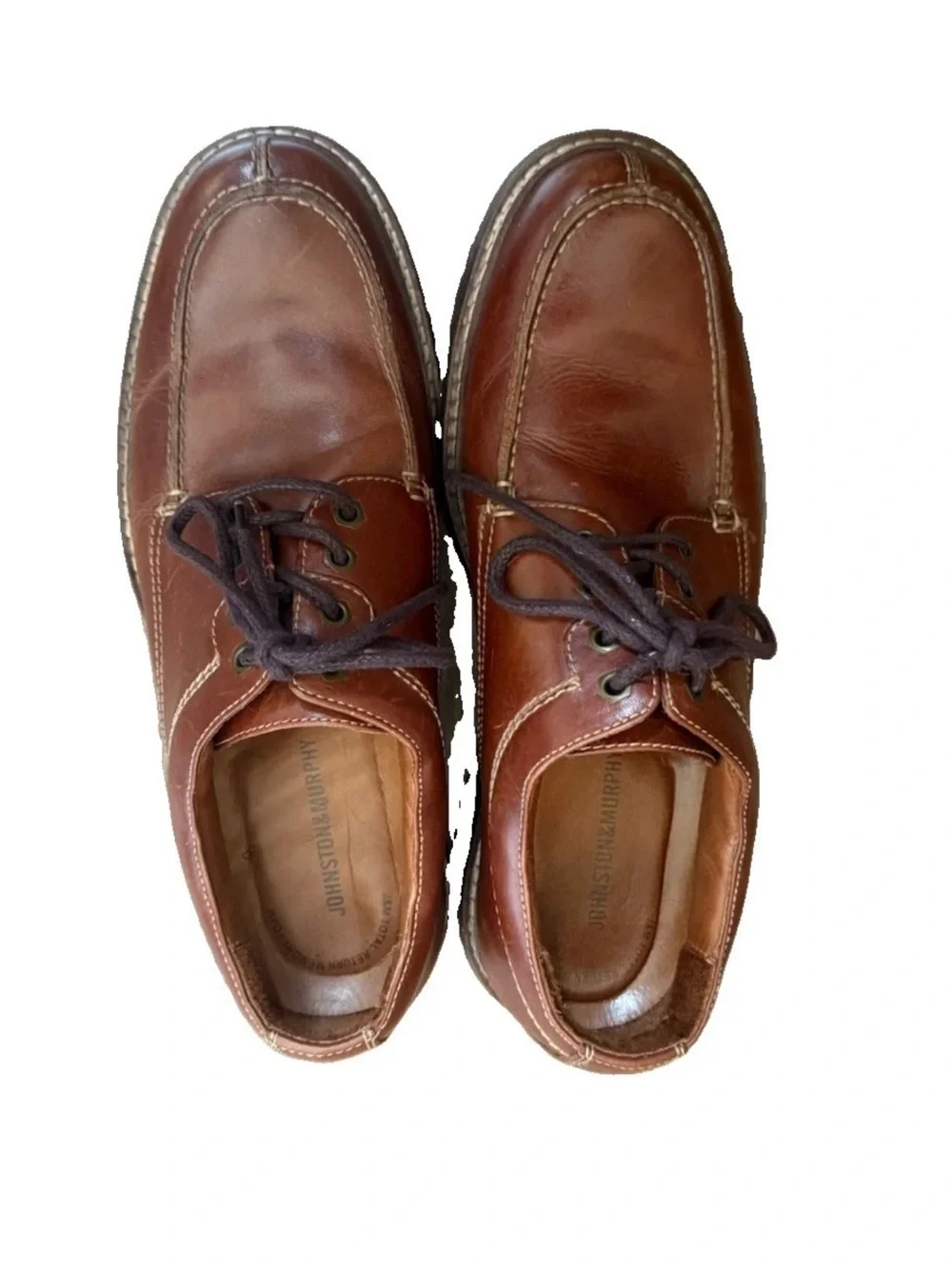 Johnston And Murphy Leather  Oxfords Made In Brazil 20-8013 Size 9.5